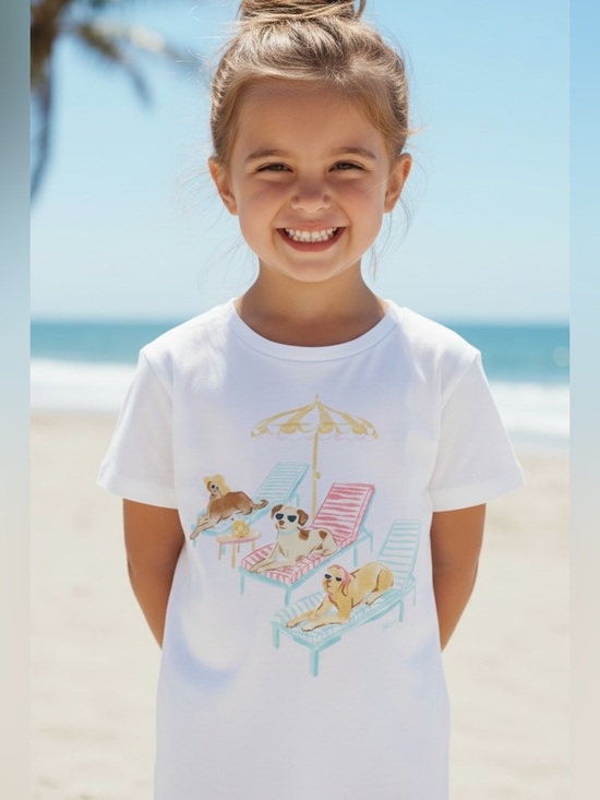 J. Crew Other - J. Crew Girls' lounging dogs graphic tee